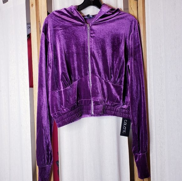 Purple Velour Jogger Set - Picture 5 of 9